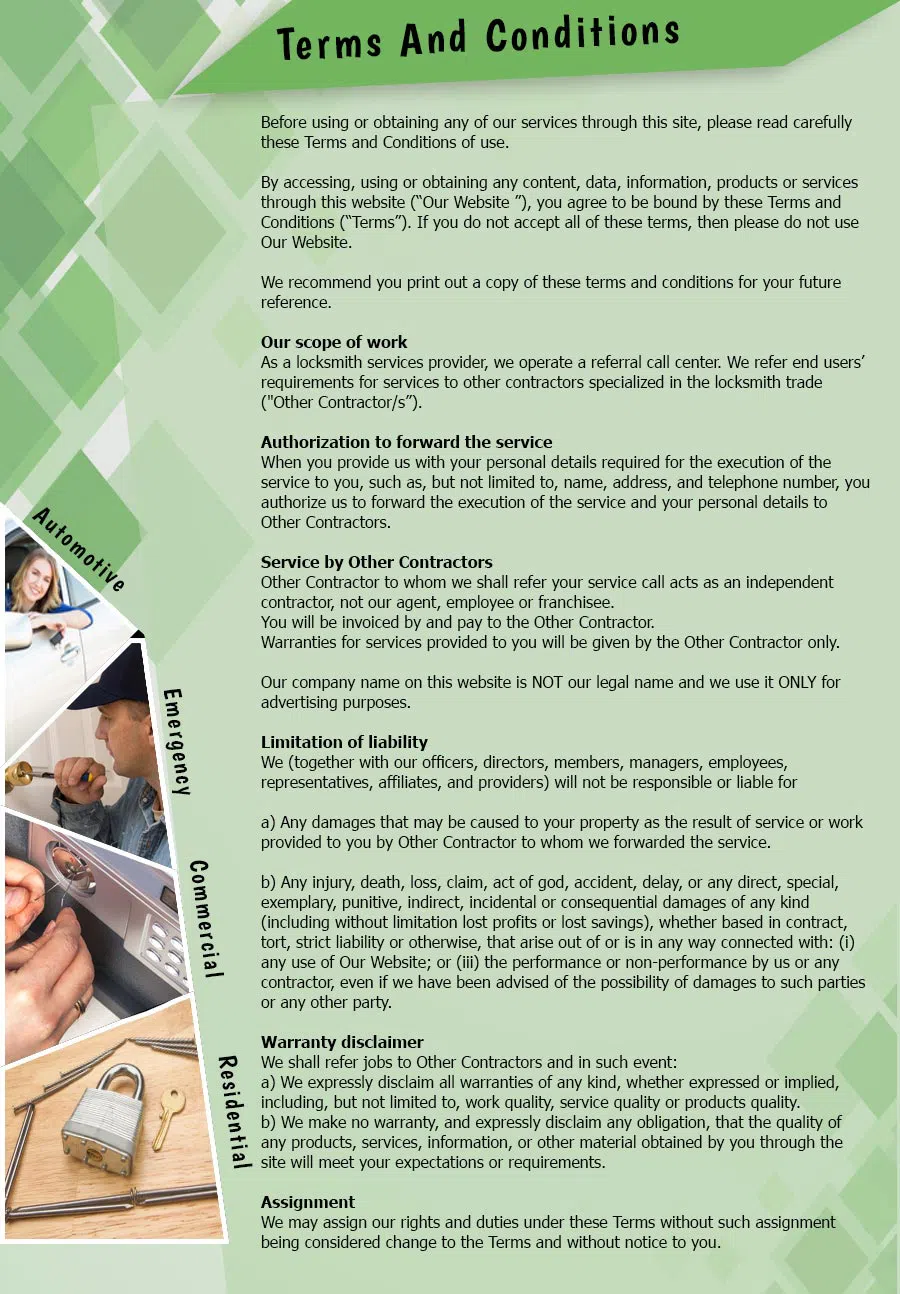 Aqua Locksmith Store Montvale, NJ 201-762-6437 - TermsAndConditions-2